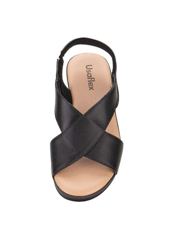 Usaflex - Sandália Feminina Flat Usaflex Mm0703 - Preto 5