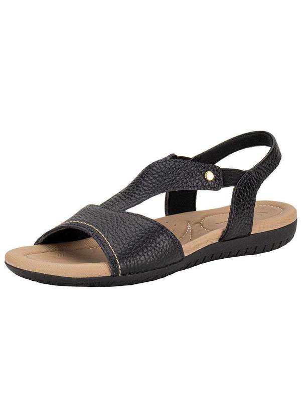 Usaflex - Sandália Feminina Flat Usaflex R18083 Preto