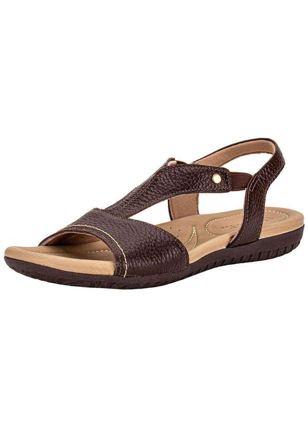 Usaflex - Sandália Feminina Flat Usaflex R18083 Café