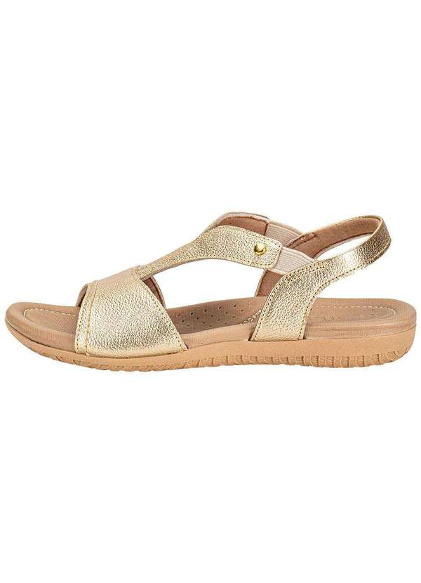 Usaflex - Sandália Feminina Flat Usaflex R18083 Ouro 2
