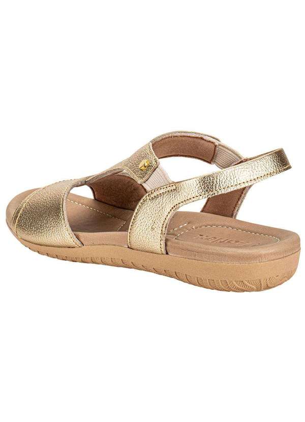 Usaflex - Sandália Feminina Flat Usaflex R18083 Ouro 3