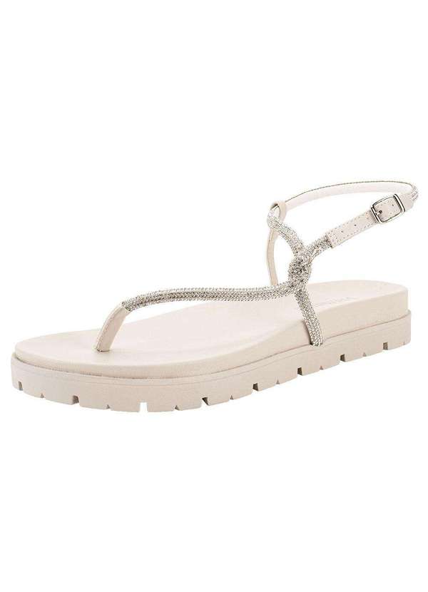 Via Marte - Sandália Feminina Flat Via Marte 102008 - Natural