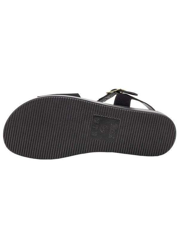 Via Scarpa - Sandália Feminina Flat Via Scarpa 173718710 - Preto/Nobuck 4