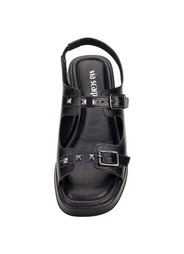 Via Scarpa - Sandália Feminina Flat Via Scarpa 174418588 - Preto 5