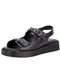 Via Scarpa - Sandália Feminina Flat Via Scarpa 174418588 Café - variação: - Preto