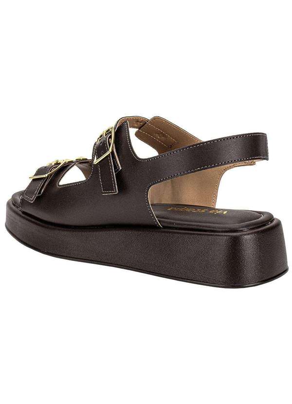Via Scarpa - Sandália Feminina Flat Via Scarpa 174418588 Café 2