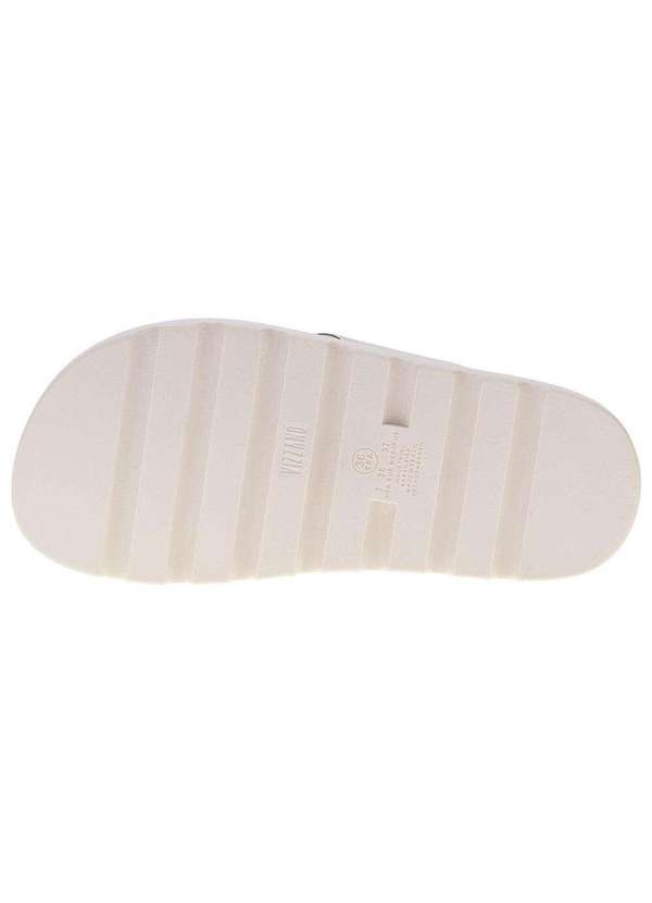 Vizzano - Sandália Feminina Flat Vizzano - 6459126 - Branco/Cinza 4