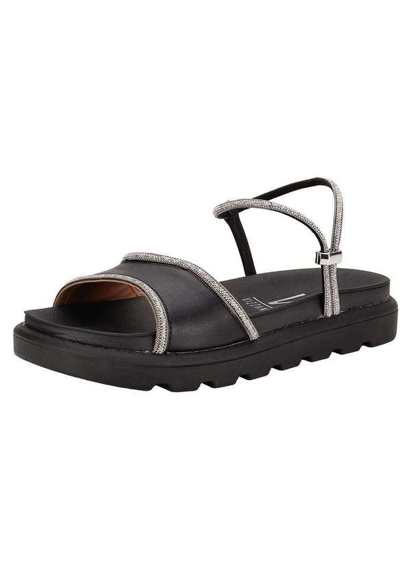 Vizzano - Sandália Feminina Flat Vizzano 6459136 Preto