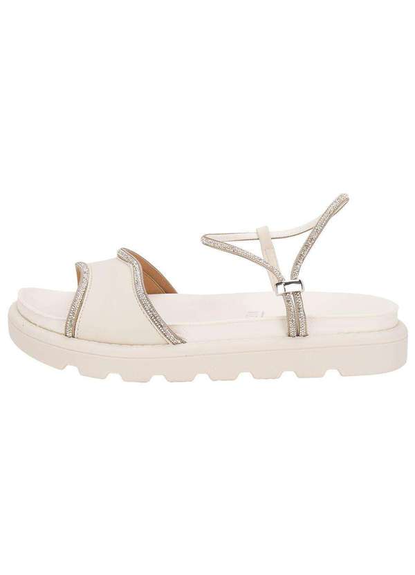 Vizzano - Sandália Feminina Flat Vizzano 6459136 Branco/Off 3