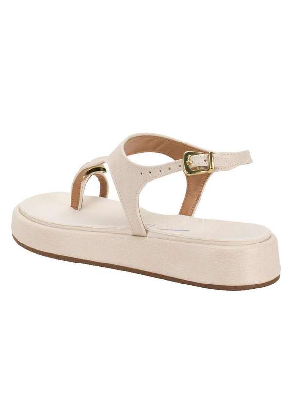 Vizzano - Sandália Feminina Flat Vizzano 6506127 Branco/Off 3