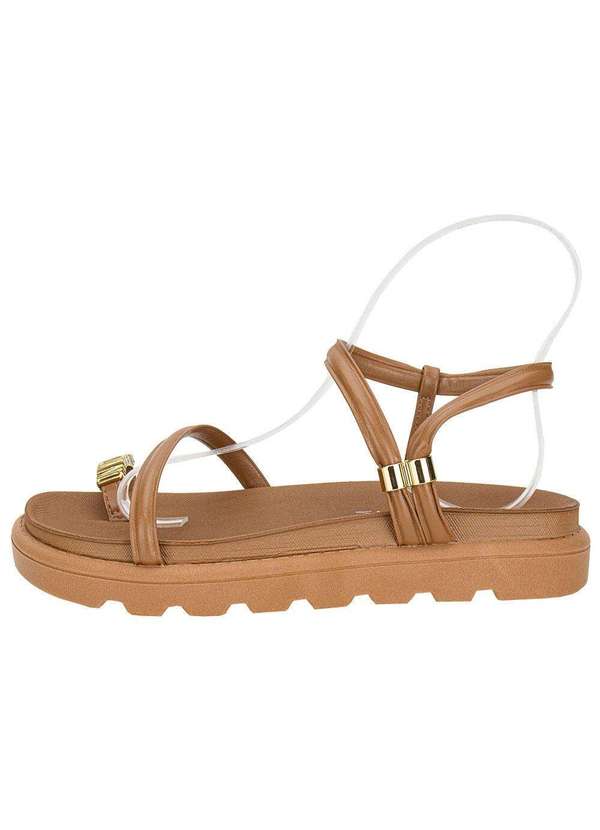 Vizzano - Sandália Feminina Flat Vizzano 6510116 - Camel 2