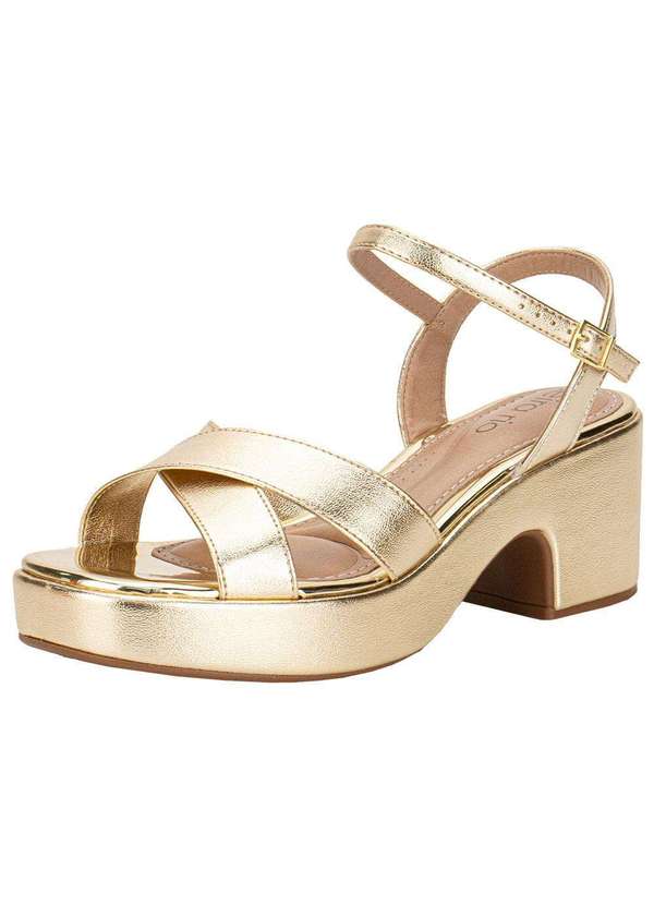 Beira Rio - Sandália Feminina Meia Pata Beira Rio 8517106 - Ouro