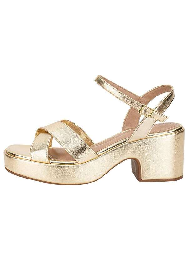 Sandália Feminina Meia Pata Beira Rio 8517106 Ouro Clovis Calcados