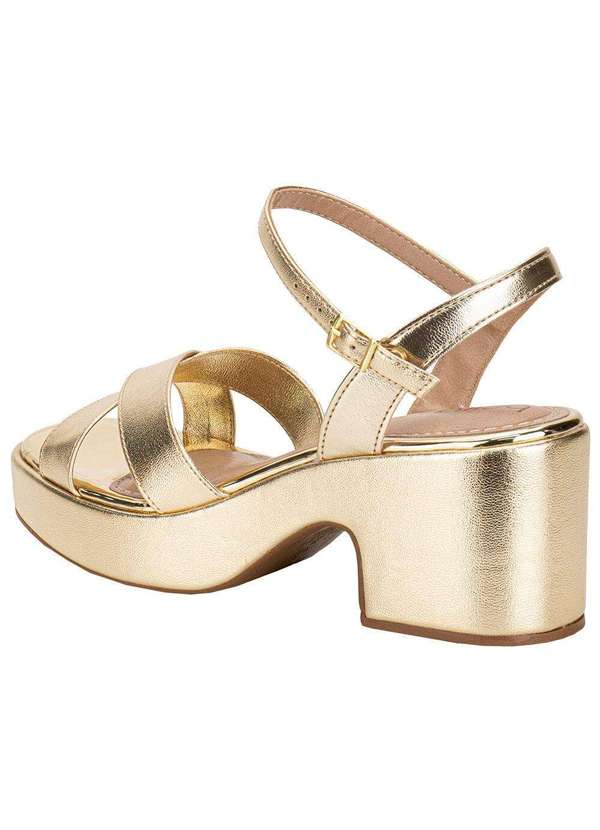 Beira Rio - Sandália Feminina Meia Pata Beira Rio 8517106 - Ouro 3