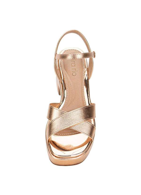 Beira Rio Sandália Feminina Meia Pata Beira Rio 8517106 Ouro/Rosado