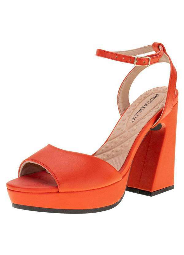 Piccadilly - Sandália Feminina Meia Pata Piccadilly 818007 - Laranja