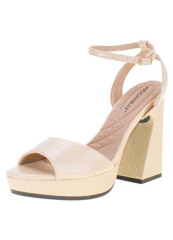 Piccadilly - Sandália Feminina Meia Pata Piccadilly 818007 - Marfim
