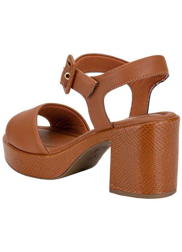 Piccadilly - Sandália Feminina Meia Pata Piccadilly 822011 Caramelo 3