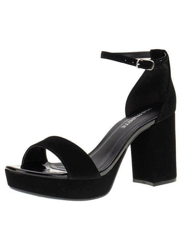 Via Marte - Sandália Feminina Meia Pata Via Marte - 2211507 - Preto/Nobuck