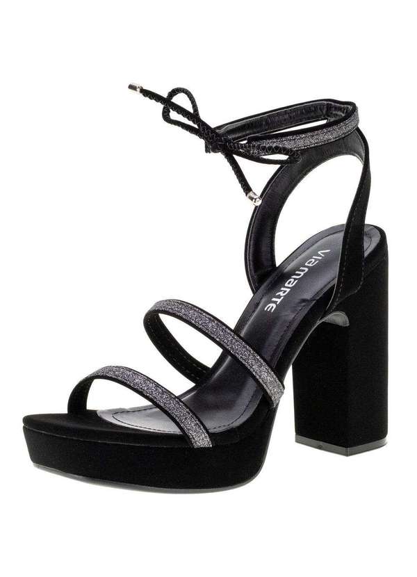 Salto Grosso Sandalia Meia Pata Via Marte Sandália Feminina Meia