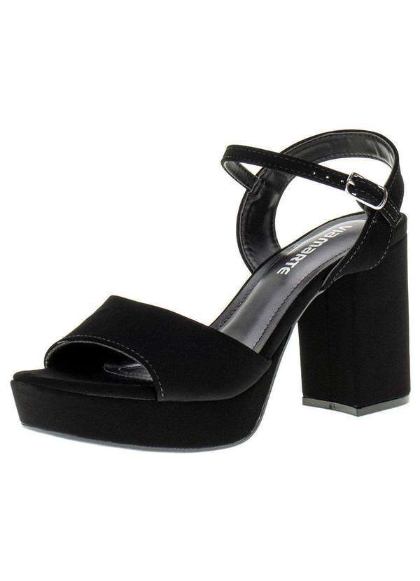 Via Marte - Sandália Feminina Meia Pata Via Marte - 2314604 - Preto/Nobuck