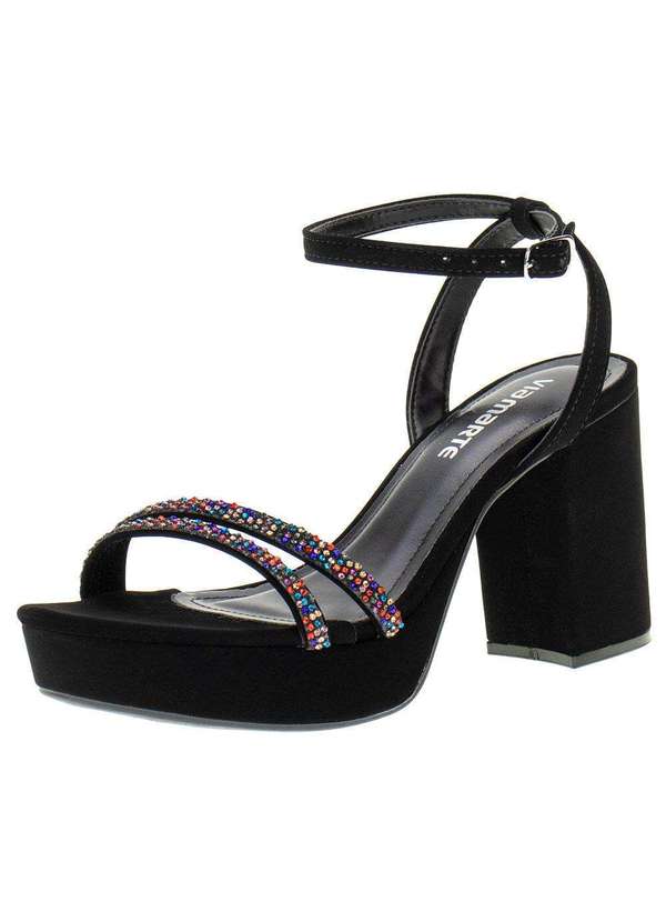 Via Marte - Sandália Feminina Meia Pata Via Marte - 2314607 - Preto/Nobuck
