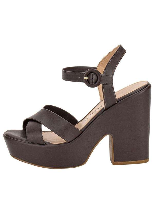 Via Scarpa - Sandália Feminina Meia Pata Via Scarpa 131012723 - Café 2