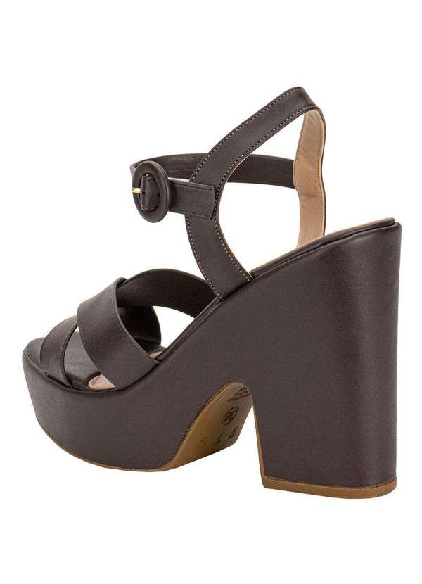 Via Scarpa - Sandália Feminina Meia Pata Via Scarpa 131012723 - Café 3