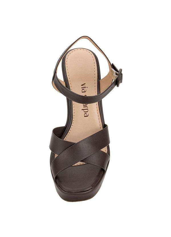 Via Scarpa - Sandália Feminina Meia Pata Via Scarpa 131012723 - Café 5