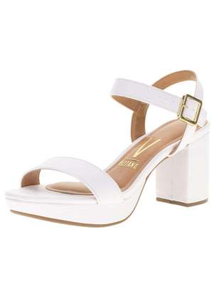 Sandália Meia Pata Branca Sandália Feminina Meia Pata Vizzano