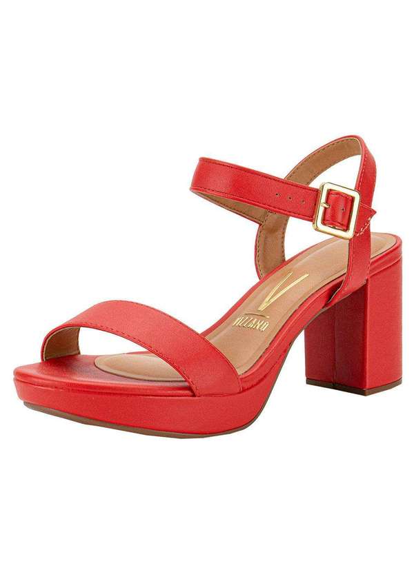 Sandália Vizzano Sapatos Vizzano Vermelho Sandália Feminina Meia