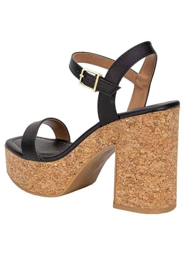 Vizzano - Sandália Feminina Meia Pata Vizzano 6541100 - Preto/Caramelo 3