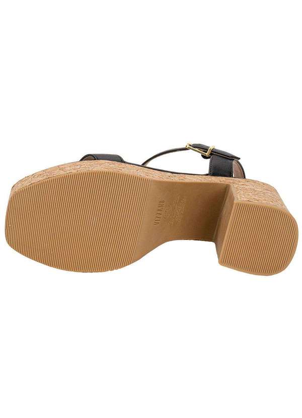 Vizzano - Sandália Feminina Meia Pata Vizzano 6541100 - Preto/Caramelo 4