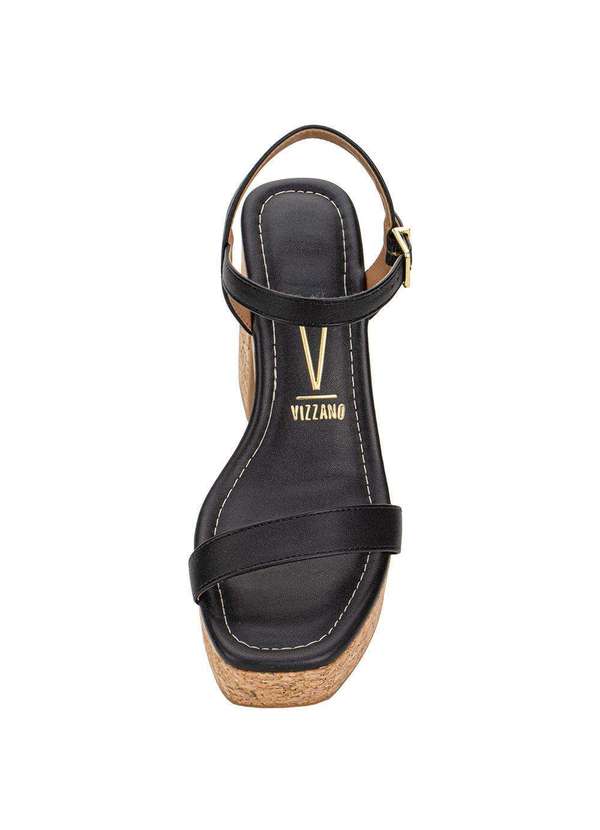 Vizzano - Sandália Feminina Meia Pata Vizzano 6541100 - Preto/Caramelo 5