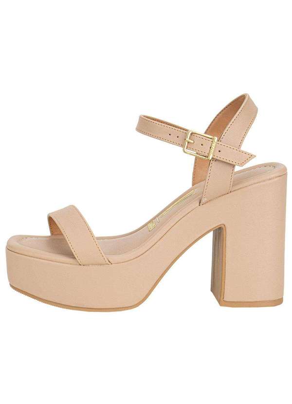 Vizzano - Sandália Feminina Meia Pata Vizzano 6541100 Bege 2