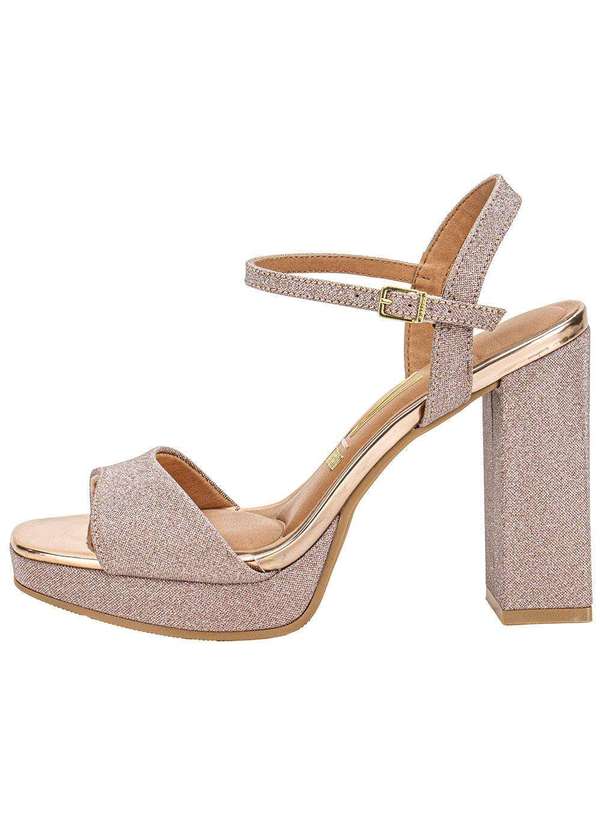 Vizzano - Sandália Feminina Meia Pata Vizzano 6551100 - Ouro/Rosado 2