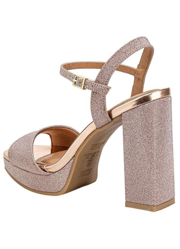 Vizzano - Sandália Feminina Meia Pata Vizzano 6551100 - Ouro/Rosado 3