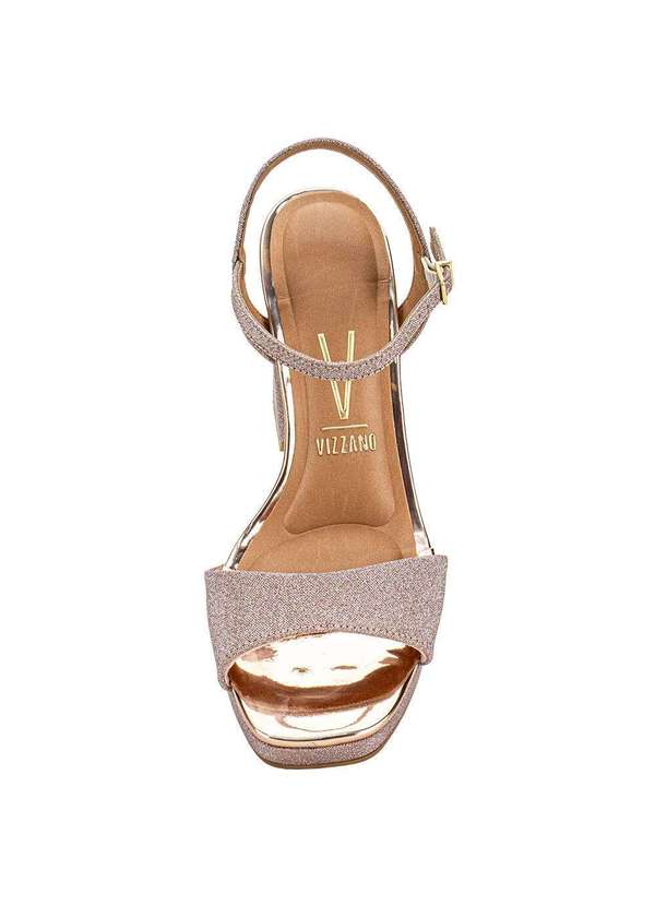 Vizzano - Sandália Feminina Meia Pata Vizzano 6551100 - Ouro/Rosado 5