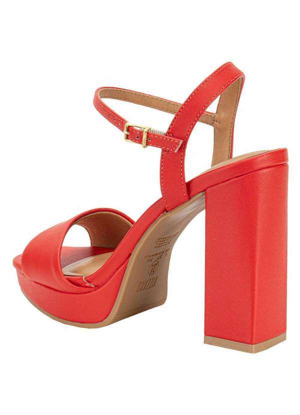 Vizzano - Sandália Feminina Meia Pata Vizzano 6551100 - Vermelho 3