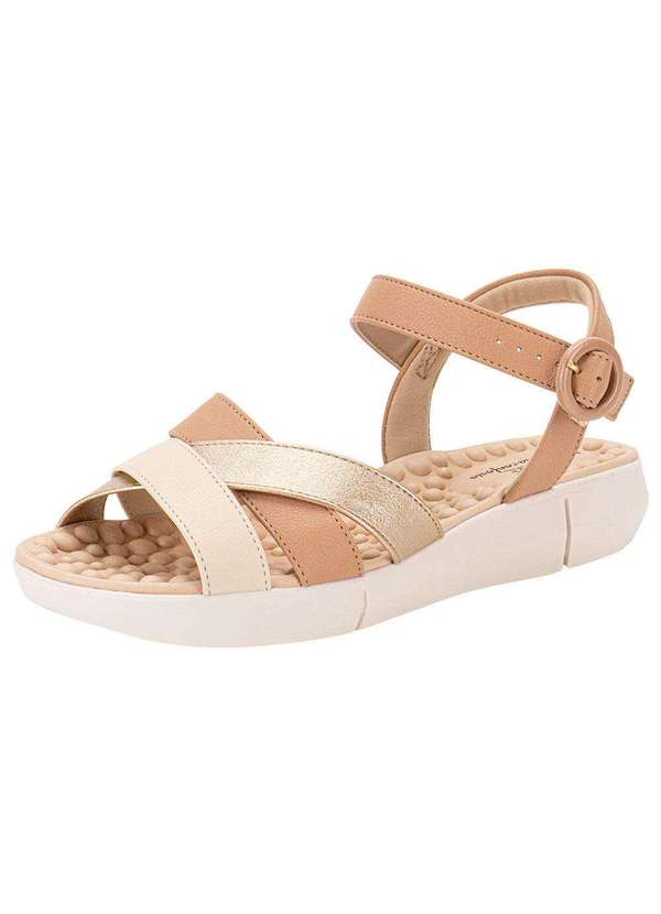 Modare - Sandália Feminina Modare - 7142124 - Bege/Rosa