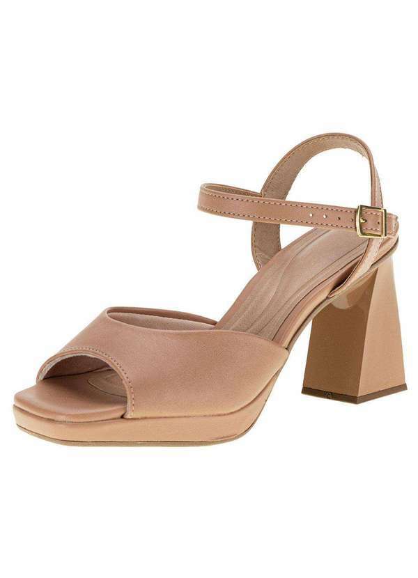 Beira Rio - Sandália Feminina Salto Alto Beira Rio - 8489105 - Bege 01