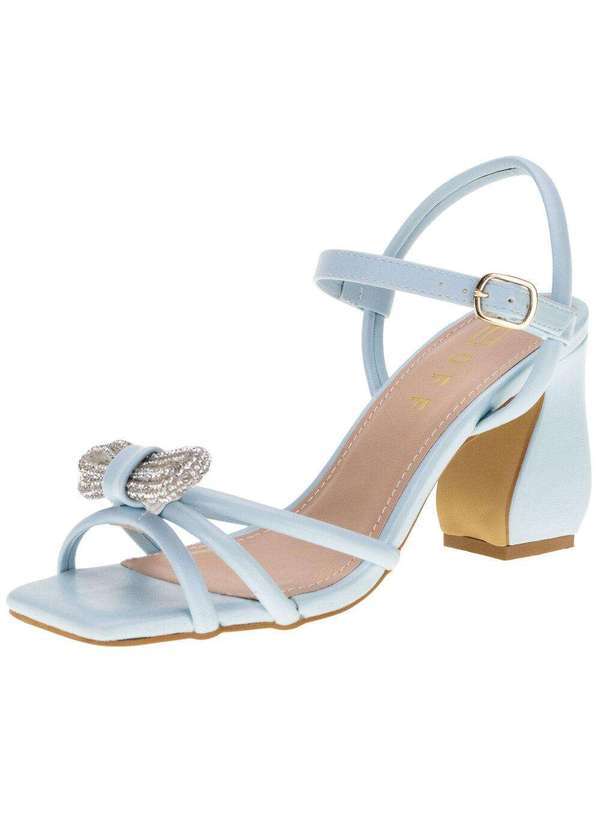 Off Line - Sandália Feminina Salto Alto Off Line - 559122902 - Azul