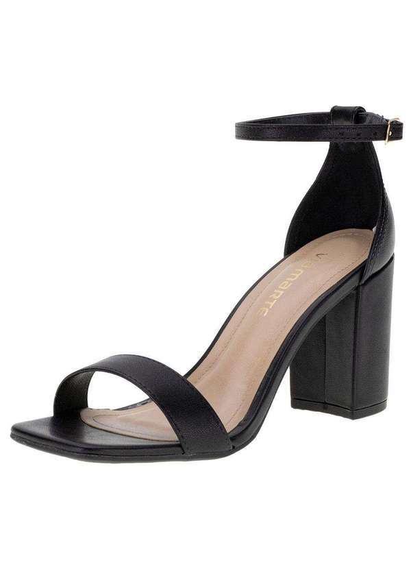 Via Marte - Sandália Feminina Salto Alto Via Marte - 2212701 - Preto 01
