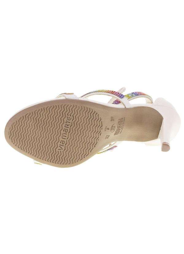Via Marte - Sandália Feminina Salto Alto Via Marte - 2216102 Marfim 4