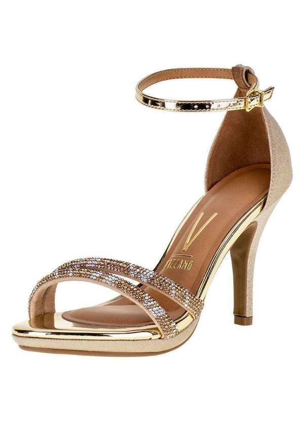 Vizzano - Sandália Feminina Salto Alto Vizzano - 62101037 - Ouro