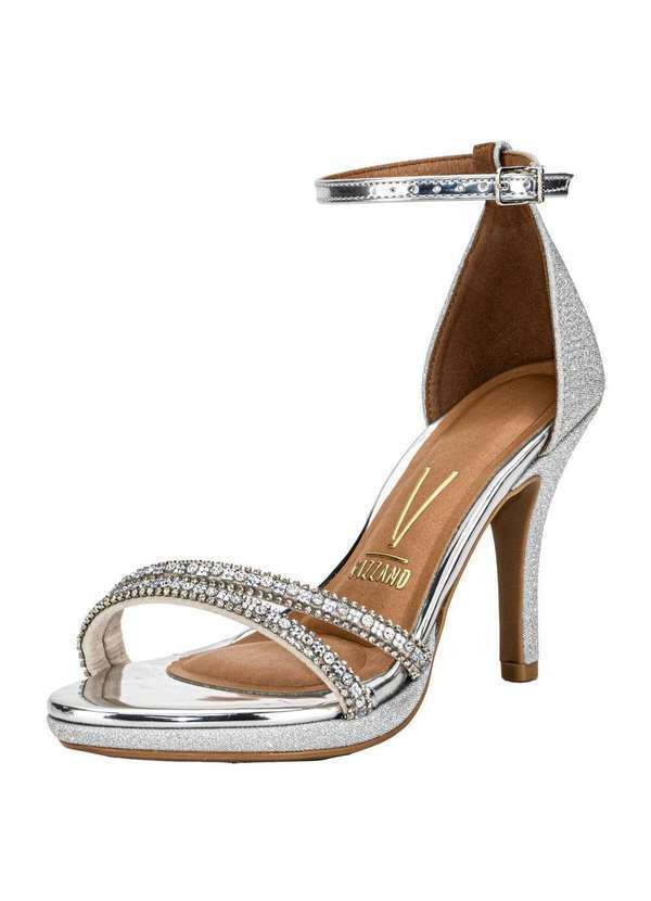 Vizzano - Sandália Feminina Salto Alto Vizzano - 62101037 - Prata 01