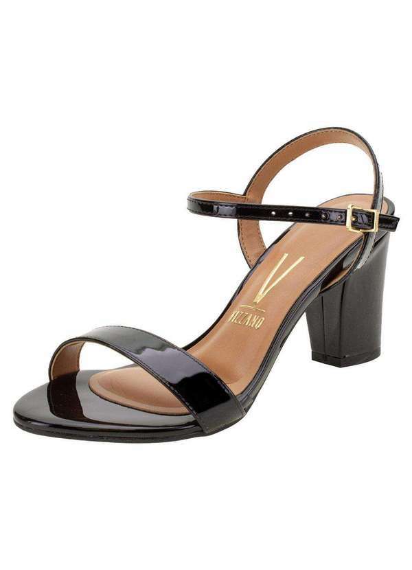 Vizzano - Sandália Feminina Salto Alto Vizzano - 6262474 - Verniz/Preto