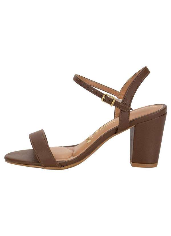 Vizzano - Sandália Feminina Salto Alto Vizzano - 6262474 - Café 2