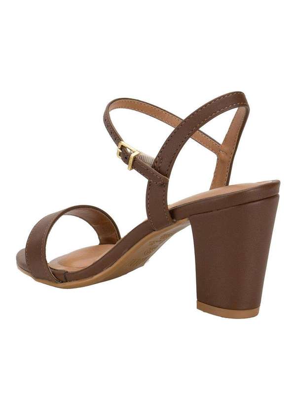 Vizzano - Sandália Feminina Salto Alto Vizzano - 6262474 - Café 3