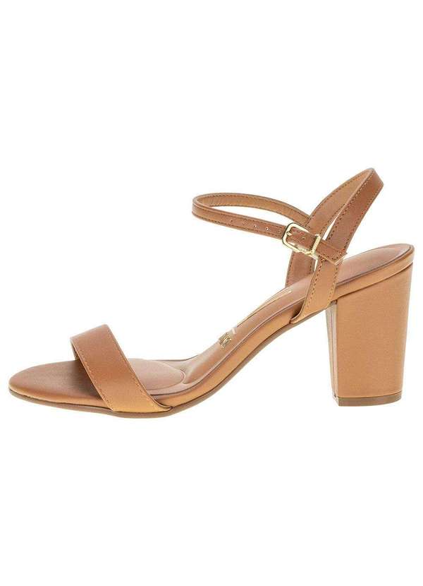 Vizzano - Sandália Feminina Salto Alto Vizzano - 6262474 - Camel 2